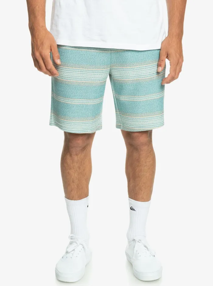 Men Quiksilver Shorts and Amphibians Great Otway Sweat Shorts Brittany Blue Otway Stripe Men Quiksilver Shorts and Amphibians Great Otway Sweat Shorts Brittany Blue Otway Stripe
