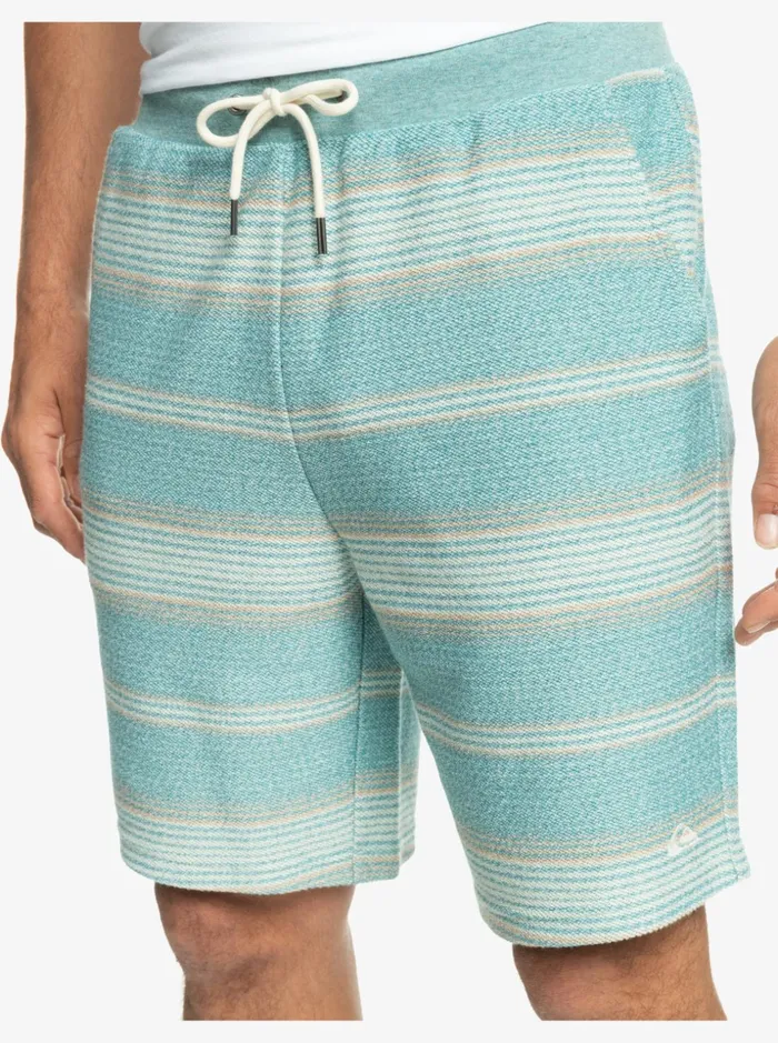 Men Quiksilver Shorts and Amphibians Great Otway Sweat Shorts Brittany Blue Otway Stripe Men Quiksilver Shorts and Amphibians Great Otway Sweat Shorts Brittany Blue Otway Stripe