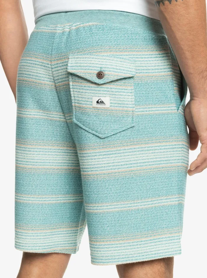 Men Quiksilver Shorts and Amphibians Great Otway Sweat Shorts Brittany Blue Otway Stripe Men Quiksilver Shorts and Amphibians Great Otway Sweat Shorts Brittany Blue Otway Stripe
