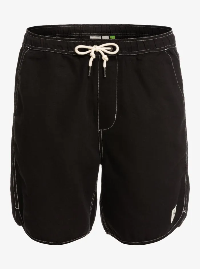 Men Quiksilver Shorts and Amphibians Scallop Elasticized Shorts Black Men Quiksilver Shorts and Amphibians Scallop Elasticized Shorts Black