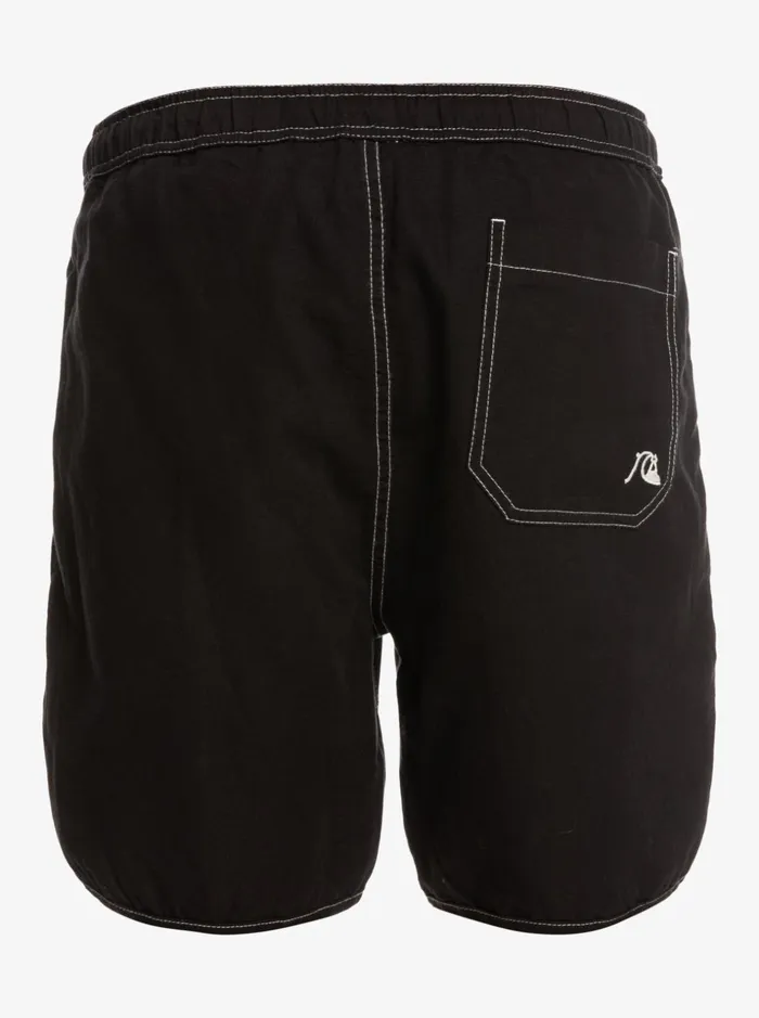Men Quiksilver Shorts and Amphibians Scallop Elasticized Shorts Black Men Quiksilver Shorts and Amphibians Scallop Elasticized Shorts Black
