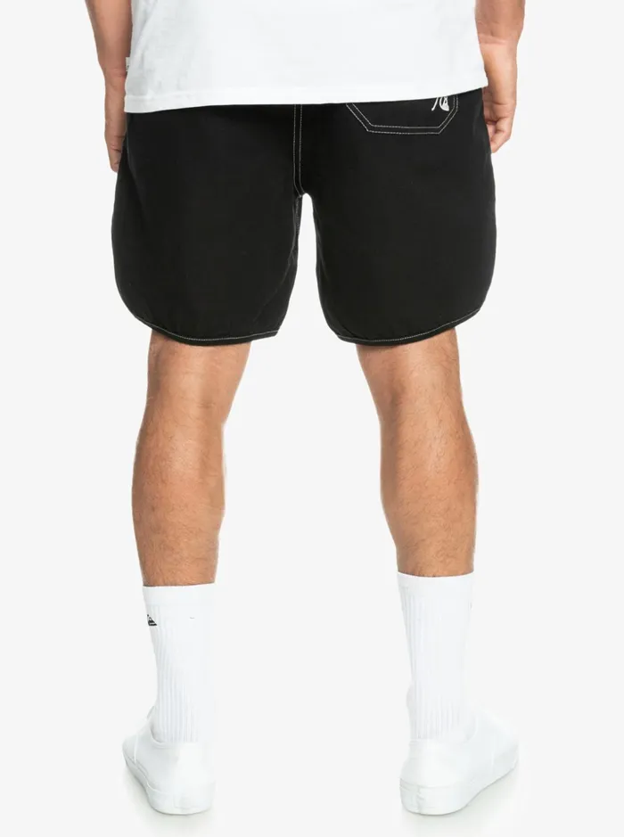 Men Quiksilver Shorts and Amphibians Scallop Elasticized Shorts Black Men Quiksilver Shorts and Amphibians Scallop Elasticized Shorts Black