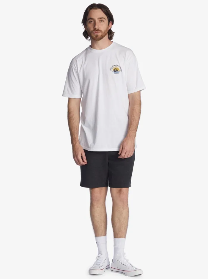 Men Quiksilver Shorts and Amphibians Stepoff Sweatshorts Dark Grey Heather Men Quiksilver Shorts and Amphibians Stepoff Sweatshorts Dark Grey Heather