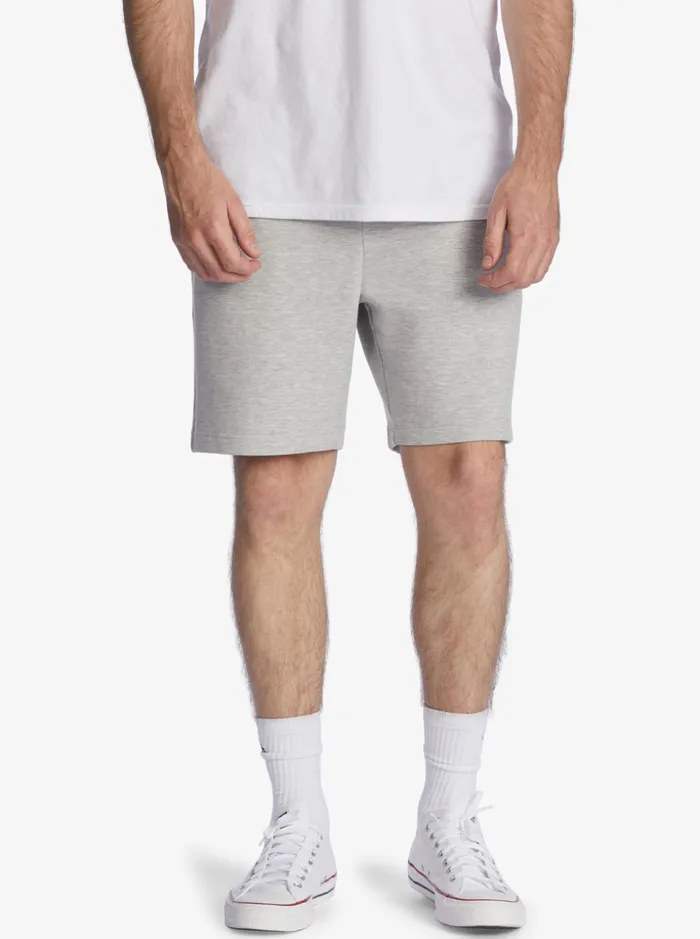 Men Quiksilver Shorts and Amphibians Stepoff Sweatshorts Light Grey Heather