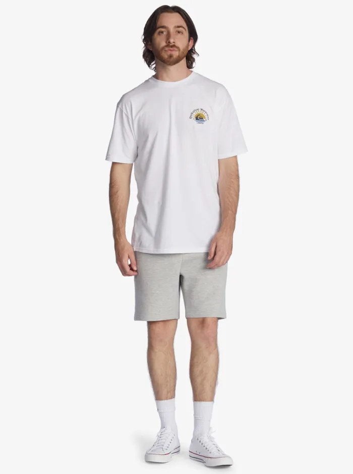 Men Quiksilver Shorts and Amphibians Stepoff Sweatshorts Light Grey Heather Men Quiksilver Shorts and Amphibians Stepoff Sweatshorts Light Grey Heather