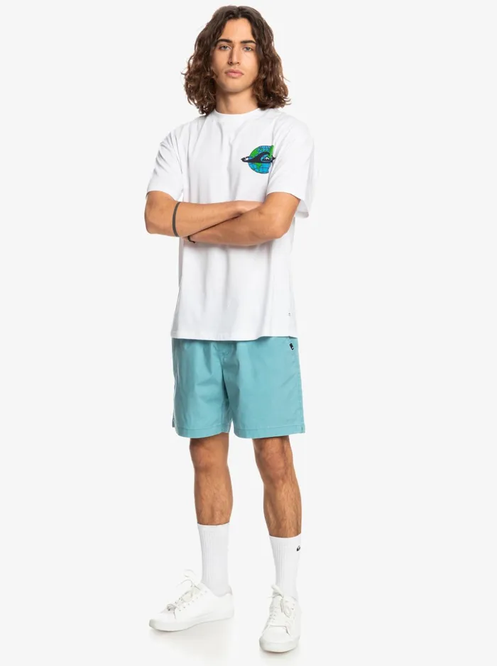 Men Quiksilver Shorts and Amphibians Taxer 17034 Elastic Waist Shorts Delphinium Blue Men Quiksilver Shorts and Amphibians Taxer 17034 Elastic Waist Shorts Delphinium Blue