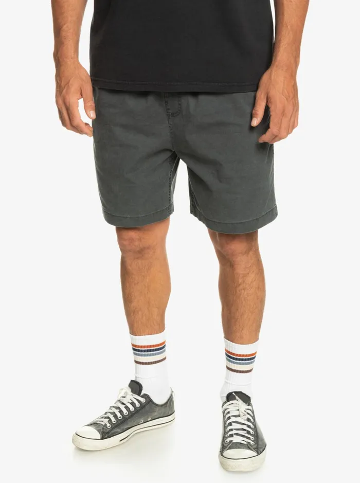 Men Quiksilver Shorts and Amphibians Taxer Elastic Waist Shorts Black Men Quiksilver Shorts and Amphibians Taxer Elastic Waist Shorts Black