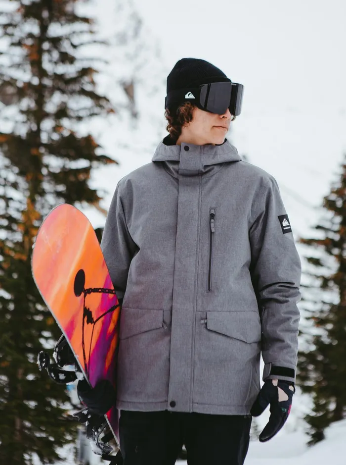 Men Quiksilver Snow Jackets Mission Solid Insulated Grey Snow Jacket Heather Grey Men Quiksilver Snow Jackets Mission Solid Insulated Grey Snow Jacket Heather Grey