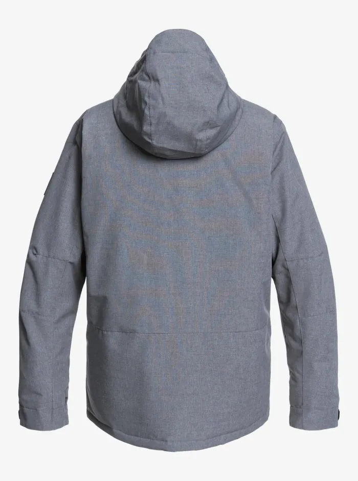 Men Quiksilver Snow Jackets Mission Solid Insulated Grey Snow Jacket Heather Grey Men Quiksilver Snow Jackets Mission Solid Insulated Grey Snow Jacket Heather Grey