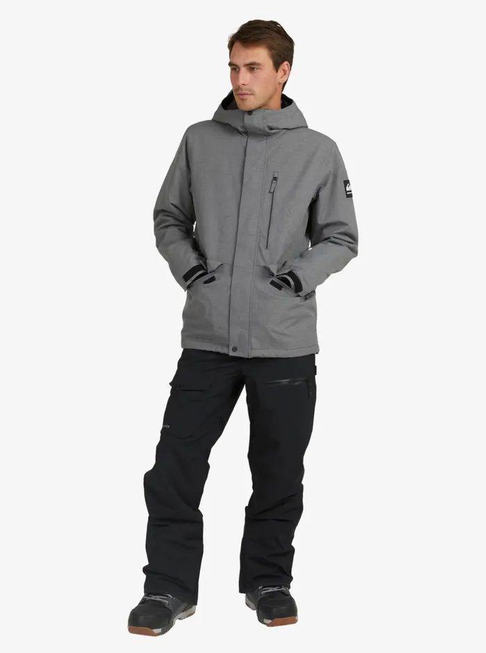 Men Quiksilver Snow Jackets Mission Solid Insulated Grey Snow Jacket Heather Grey Men Quiksilver Snow Jackets Mission Solid Insulated Grey Snow Jacket Heather Grey