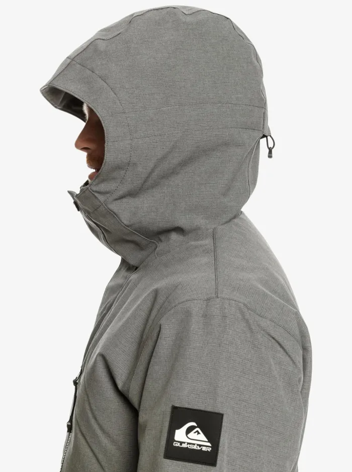 Men Quiksilver Snow Jackets Mission Solid Insulated Grey Snow Jacket Heather Grey Men Quiksilver Snow Jackets Mission Solid Insulated Grey Snow Jacket Heather Grey
