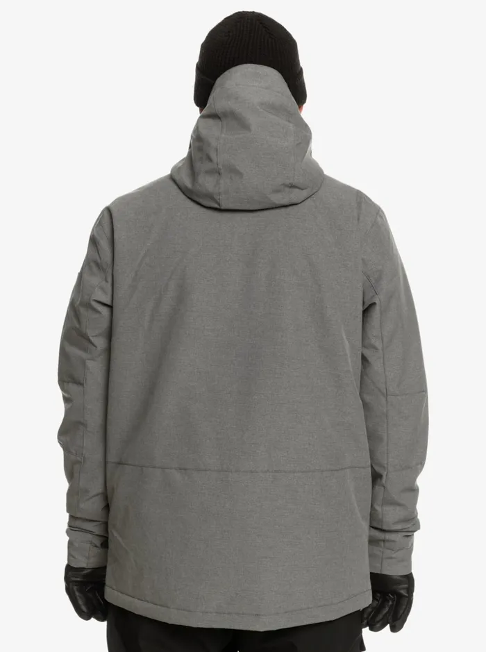 Men Quiksilver Snow Jackets Mission Solid Insulated Grey Snow Jacket Heather Grey Men Quiksilver Snow Jackets Mission Solid Insulated Grey Snow Jacket Heather Grey