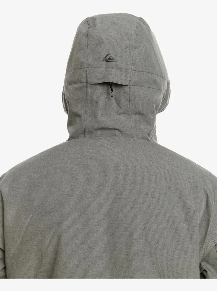 Men Quiksilver Snow Jackets Mission Solid Insulated Grey Snow Jacket Heather Grey Men Quiksilver Snow Jackets Mission Solid Insulated Grey Snow Jacket Heather Grey