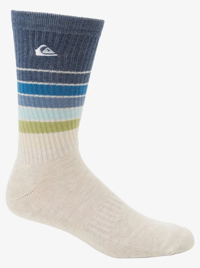 Men Quiksilver Socks and Underwear 2 Pack Everyday Swell Crew Socks Ivory Heather Men Quiksilver Socks and Underwear 2 Pack Everyday Swell Crew Socks Ivory Heather
