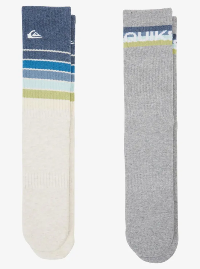 Men Quiksilver Socks and Underwear 2 Pack Everyday Swell Crew Socks Ivory Heather Men Quiksilver Socks and Underwear 2 Pack Everyday Swell Crew Socks Ivory Heather