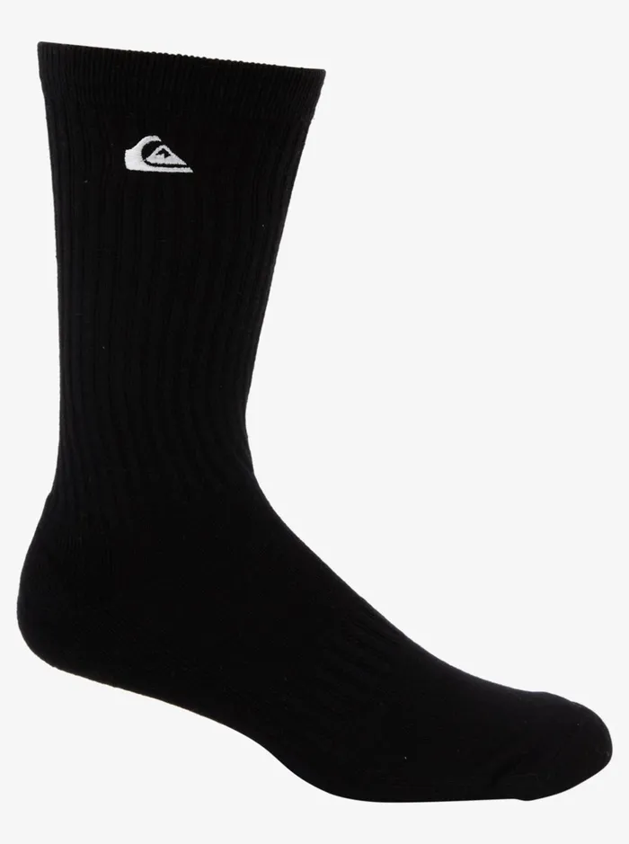 Men Quiksilver Socks and Underwear 2 Pack Solid Crew Socks Black Men Quiksilver Socks and Underwear 2 Pack Solid Crew Socks Black
