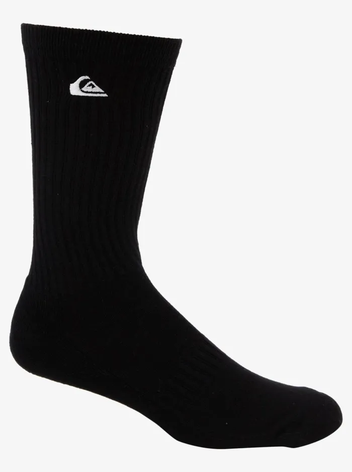 Men Quiksilver Socks and Underwear 2 Pack Solid Crew Socks Black Men Quiksilver Socks and Underwear 2 Pack Solid Crew Socks Black