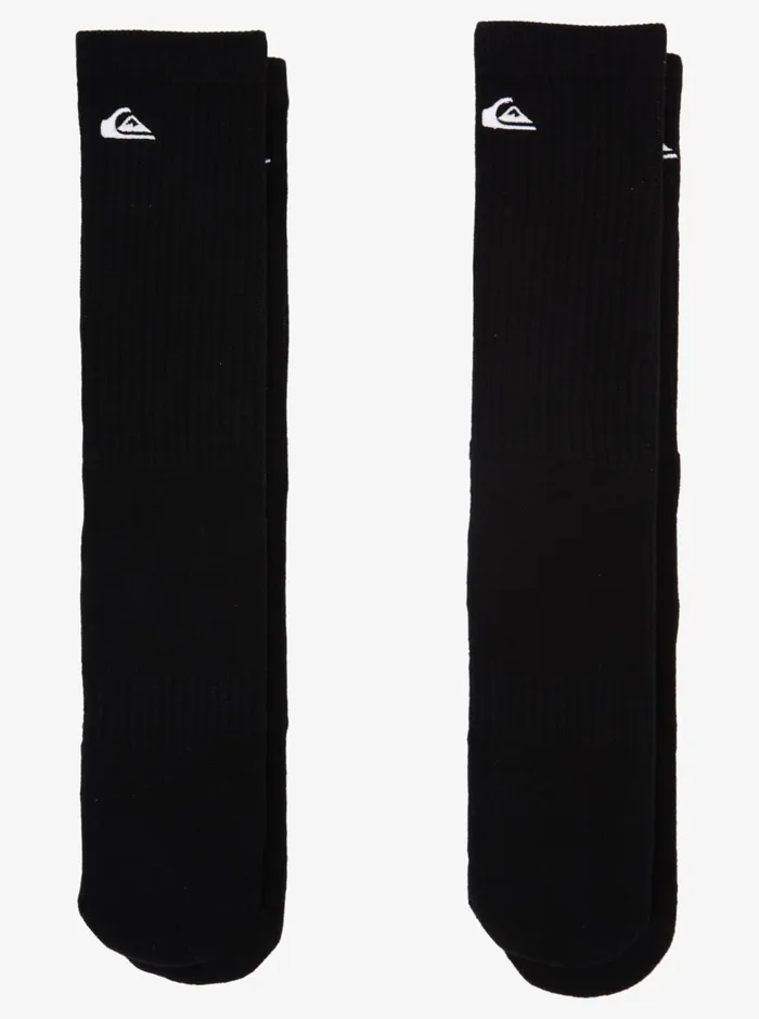 Men Quiksilver Socks and Underwear 2 Pack Solid Crew Socks Black Men Quiksilver Socks and Underwear 2 Pack Solid Crew Socks Black