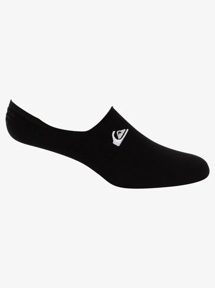 Men Quiksilver Socks and Underwear 3 Pack No Show Liner Socks Black