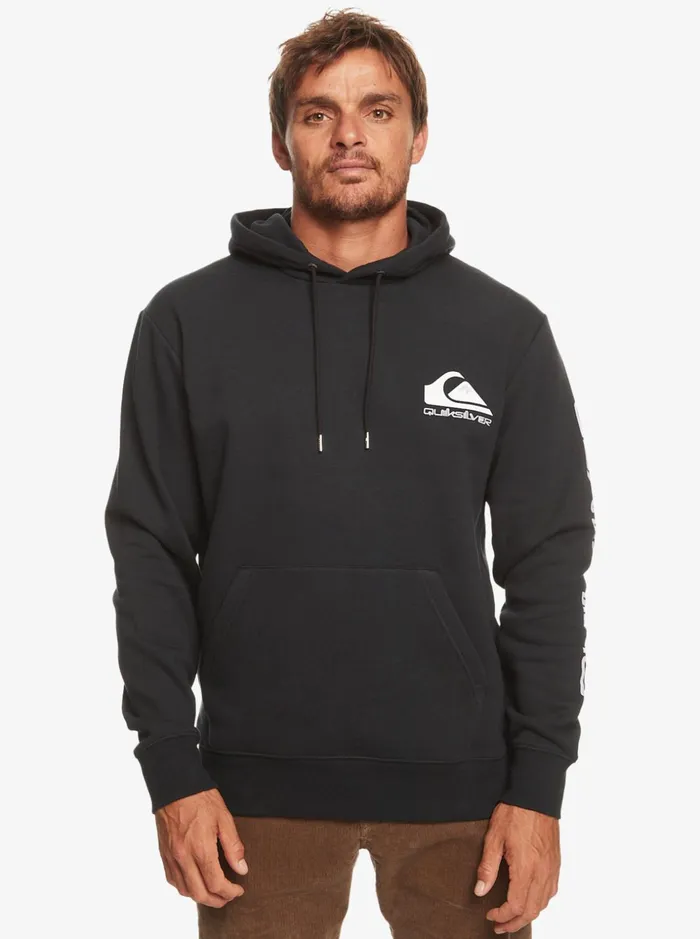 Men Quiksilver Sweatshirts and Hoodies Omni Logo Hoodie Black