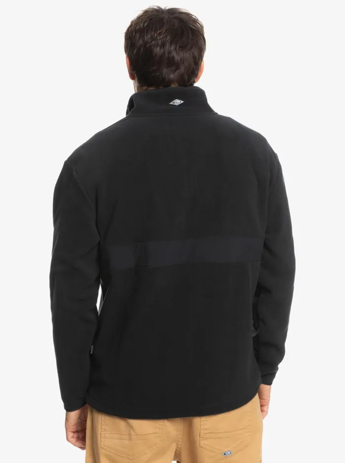 Men Quiksilver Sweatshirts and Hoodies Saturn Half Zip Fleece Black Men Quiksilver Sweatshirts and Hoodies Saturn Half Zip Fleece Black