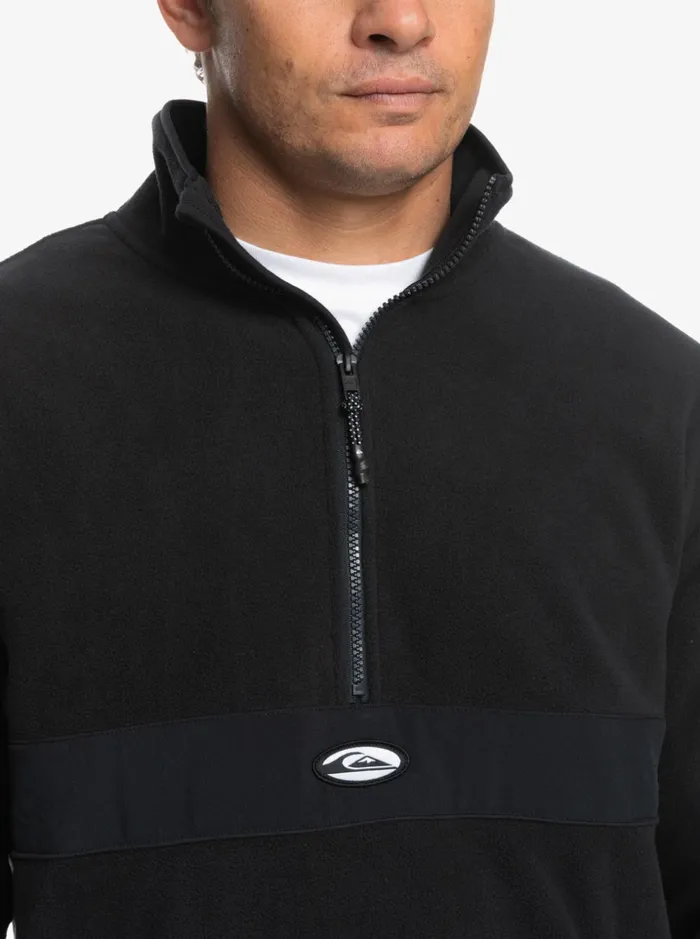 Men Quiksilver Sweatshirts and Hoodies Saturn Half Zip Fleece Black Men Quiksilver Sweatshirts and Hoodies Saturn Half Zip Fleece Black