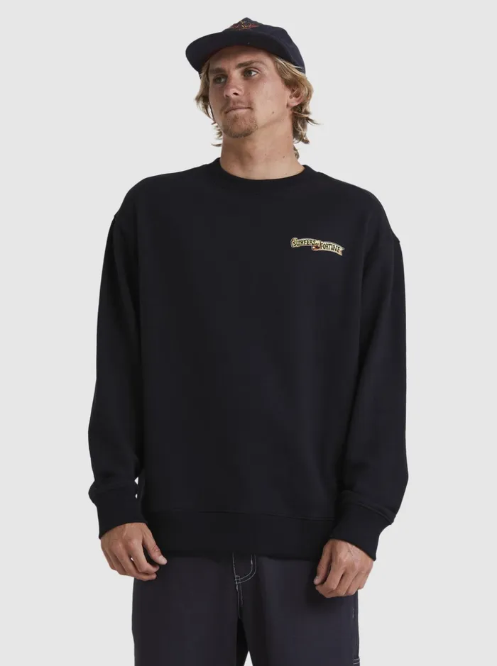 Men Quiksilver Sweatshirts and Hoodies Sof Sweatshirt Black Men Quiksilver Sweatshirts and Hoodies Sof Sweatshirt Black