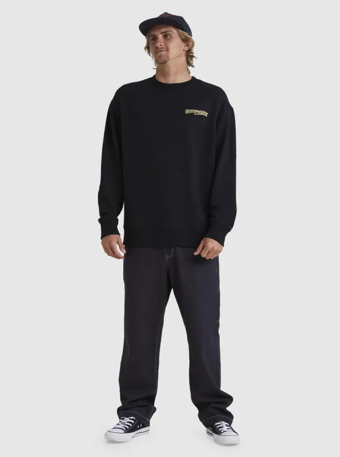 Men Quiksilver Sweatshirts and Hoodies Sof Sweatshirt Black Men Quiksilver Sweatshirts and Hoodies Sof Sweatshirt Black
