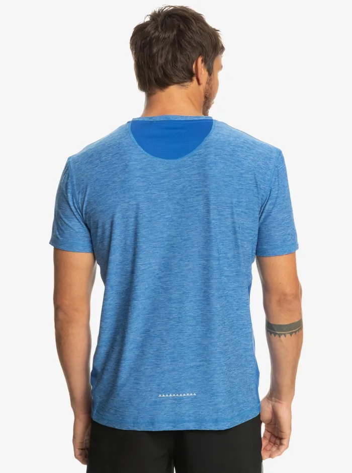 Men Quiksilver Tees Coast Runner TShirt Snorkel Blue Men Quiksilver Tees Coast Runner TShirt Snorkel Blue