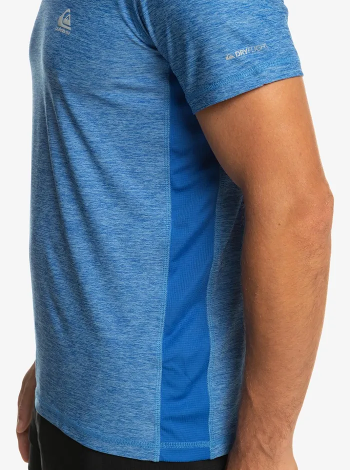 Men Quiksilver Tees Coast Runner TShirt Snorkel Blue Men Quiksilver Tees Coast Runner TShirt Snorkel Blue