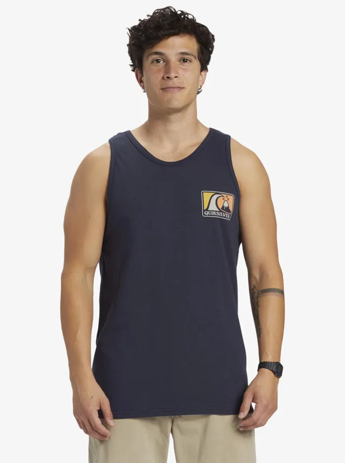 Men Quiksilver Tees Mellow Bubble Tank Navy Blazer Men Quiksilver Tees Mellow Bubble Tank Navy Blazer