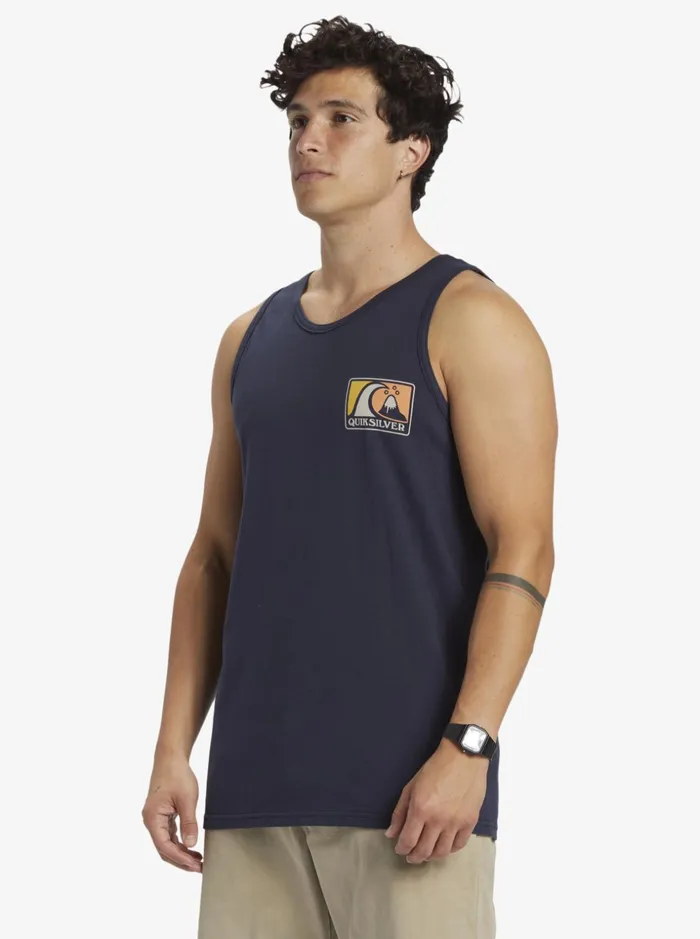Men Quiksilver Tees Mellow Bubble Tank Navy Blazer Men Quiksilver Tees Mellow Bubble Tank Navy Blazer