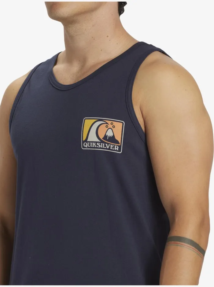 Men Quiksilver Tees Mellow Bubble Tank Navy Blazer Men Quiksilver Tees Mellow Bubble Tank Navy Blazer