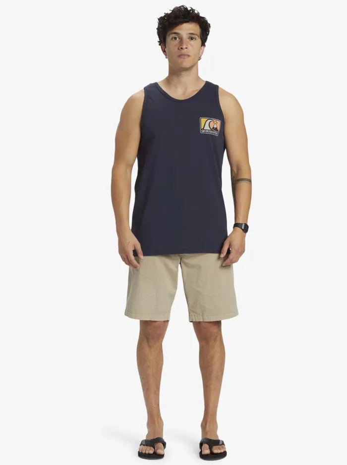 Men Quiksilver Tees Mellow Bubble Tank Navy Blazer Men Quiksilver Tees Mellow Bubble Tank Navy Blazer