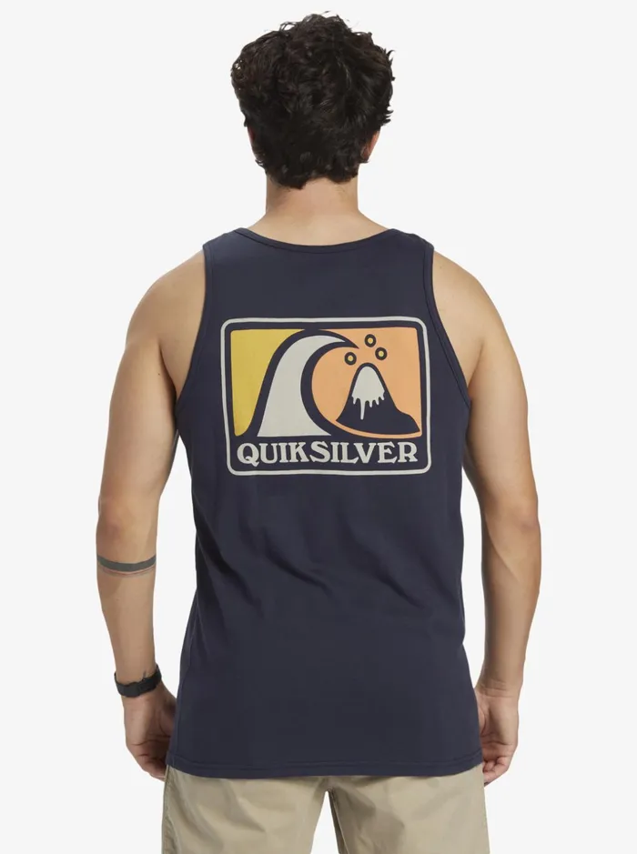 Men Quiksilver Tees Mellow Bubble Tank Navy Blazer Men Quiksilver Tees Mellow Bubble Tank Navy Blazer