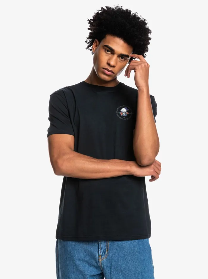 Men Quiksilver Tees Outta Road 2022 8211 TShirt For Men Black Men Quiksilver Tees Outta Road 2022 8211 TShirt For Men Black