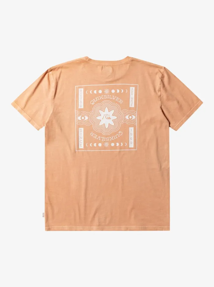 Men Quiksilver Tees Psyched TShirt Copper Tan Men Quiksilver Tees Psyched TShirt Copper Tan