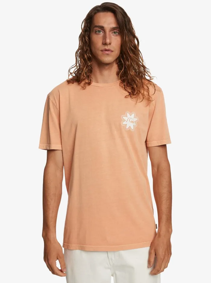 Men Quiksilver Tees Psyched TShirt Copper Tan Men Quiksilver Tees Psyched TShirt Copper Tan