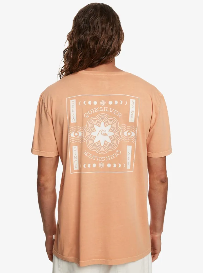 Men Quiksilver Tees Psyched TShirt Copper Tan Men Quiksilver Tees Psyched TShirt Copper Tan