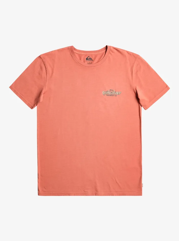 Men Quiksilver Tees Quik Words TShirt Marsala