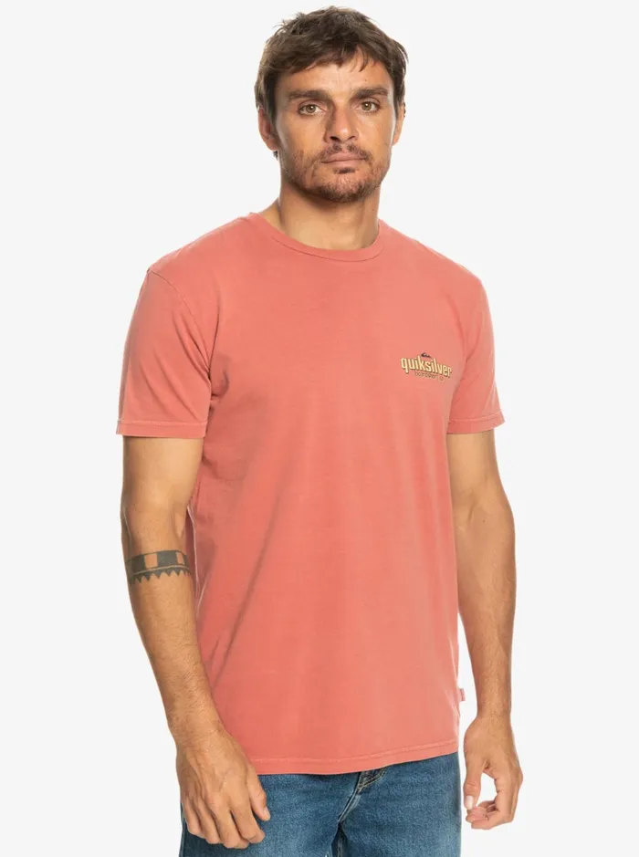 Men Quiksilver Tees Quik Words TShirt Marsala Men Quiksilver Tees Quik Words TShirt Marsala