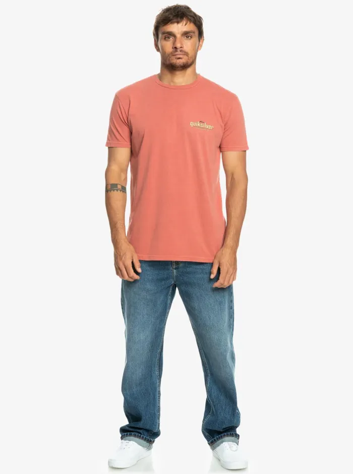 Men Quiksilver Tees Quik Words TShirt Marsala Men Quiksilver Tees Quik Words TShirt Marsala