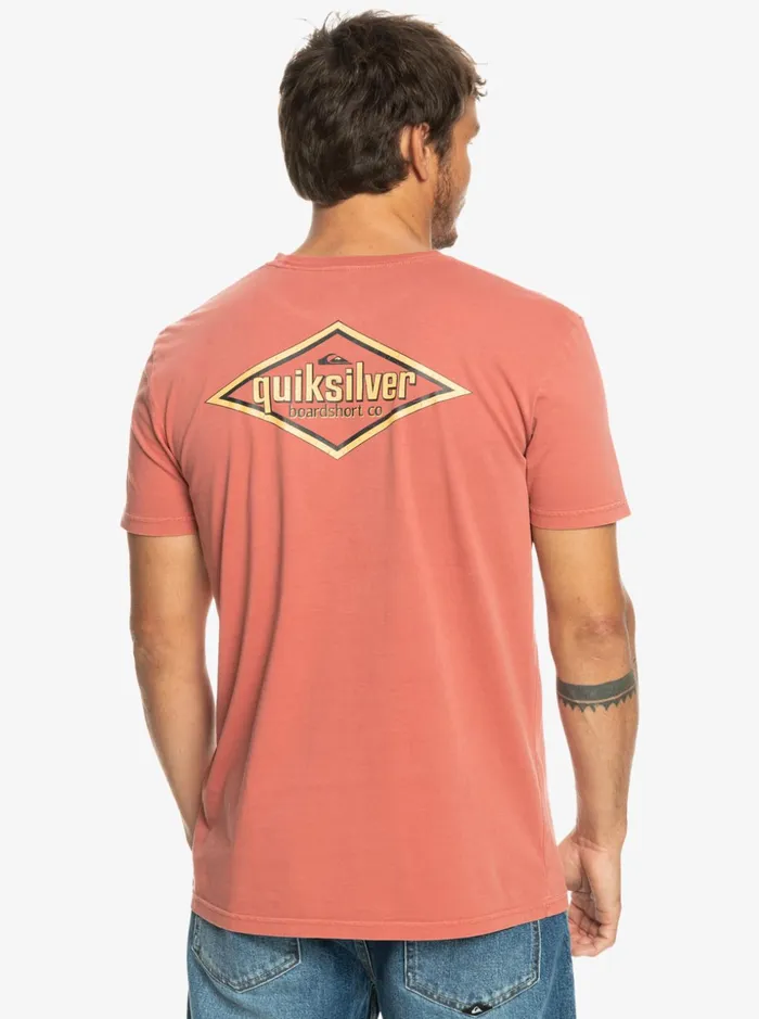 Men Quiksilver Tees Quik Words TShirt Marsala Men Quiksilver Tees Quik Words TShirt Marsala