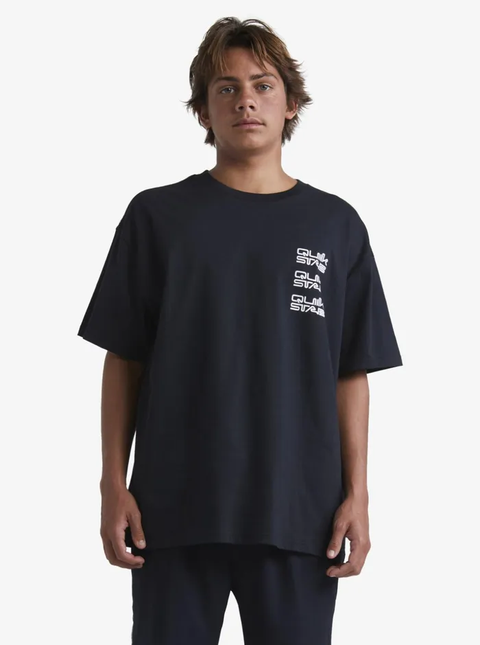 Men Quiksilver Tees Quik X Stab TShirt Black Men Quiksilver Tees Quik X Stab TShirt Black