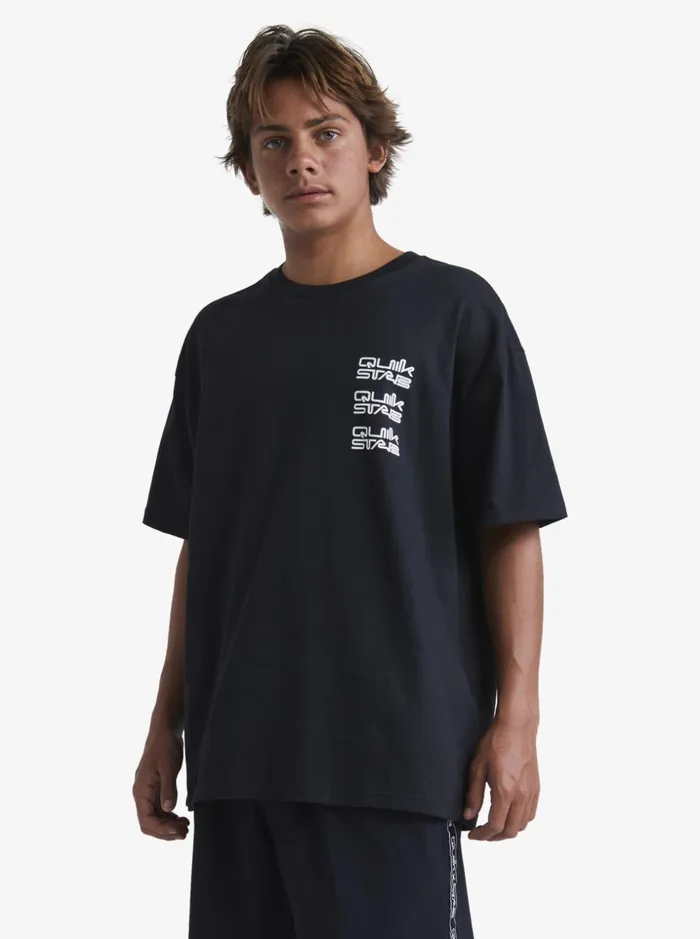 Men Quiksilver Tees Quik X Stab TShirt Black Men Quiksilver Tees Quik X Stab TShirt Black