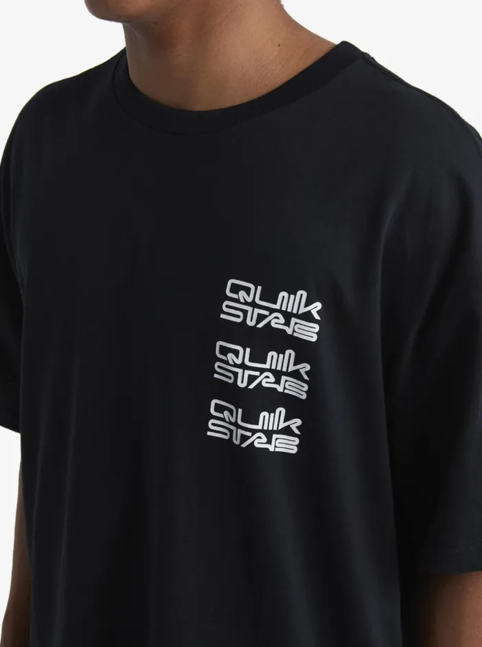 Men Quiksilver Tees Quik X Stab TShirt Black Men Quiksilver Tees Quik X Stab TShirt Black