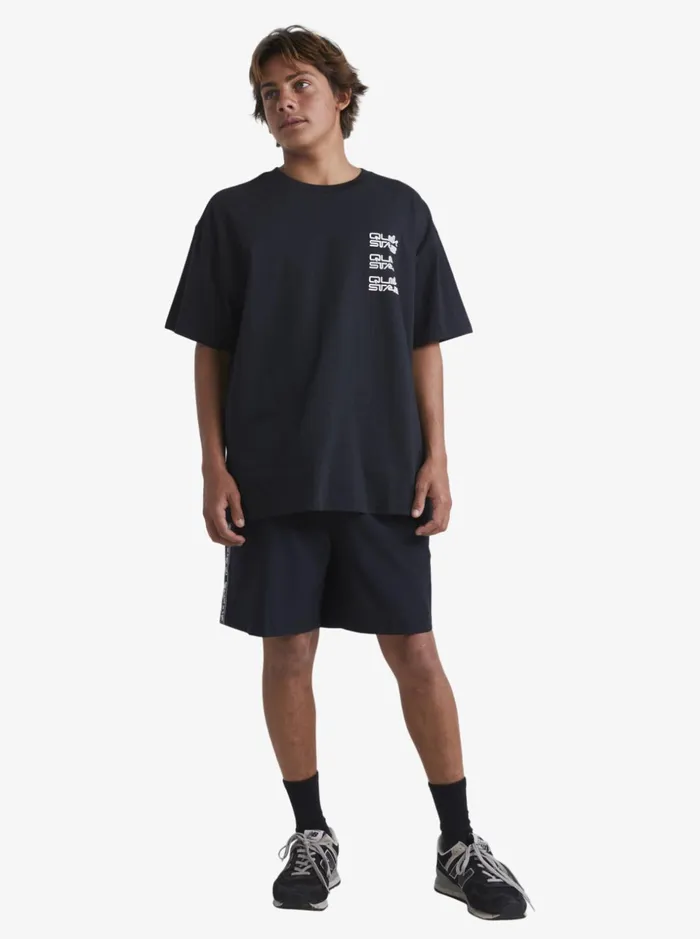 Men Quiksilver Tees Quik X Stab TShirt Black Men Quiksilver Tees Quik X Stab TShirt Black