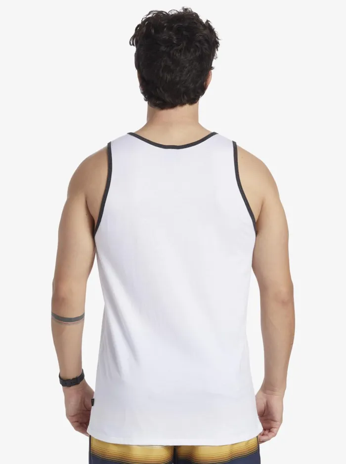 Men Quiksilver Tees Quiksilver X Pacifico Baja Stripe Tank White