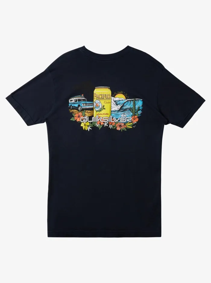 Men Quiksilver Tees Quiksilver X Pacifico Lockup TShirt Navy Blazer
