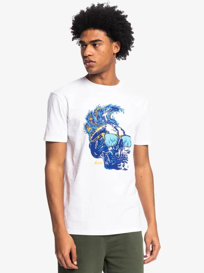 Men Quiksilver Tees Smoke Screen 8211 TShirt For Men White Men Quiksilver Tees Smoke Screen 8211 TShirt For Men White